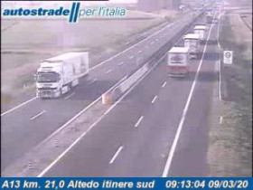 Slika pregleda web-kamere Altedo - Traffic A13 - KM 21,0